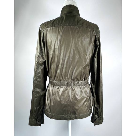 THEORY womans Windbreaker Military Green Jacket Size S - Picture 12 of 12
